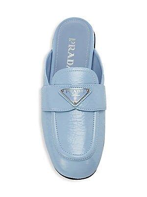 prada mocassins|Prada naplak leather mules.